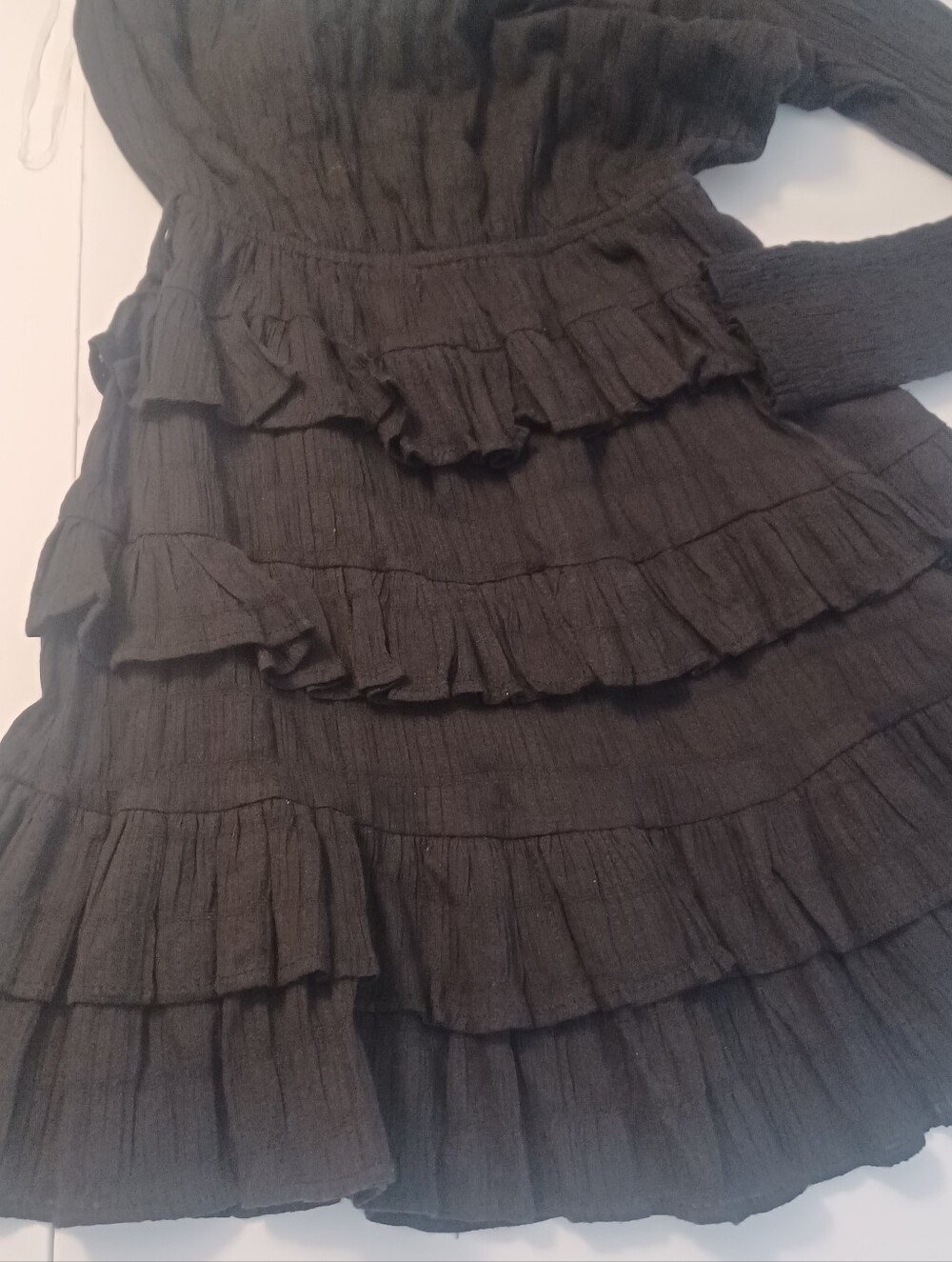 Hello Molly Black One-Shoulder Ruffle Mini Dress - Picture 4 of 6